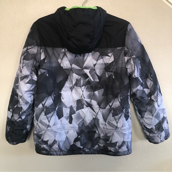 Gerry Boy’s Gray Camo Puffer Reversible Fleece Hooded Jacket Size L 14/16 Youth - Picture 2 of 16